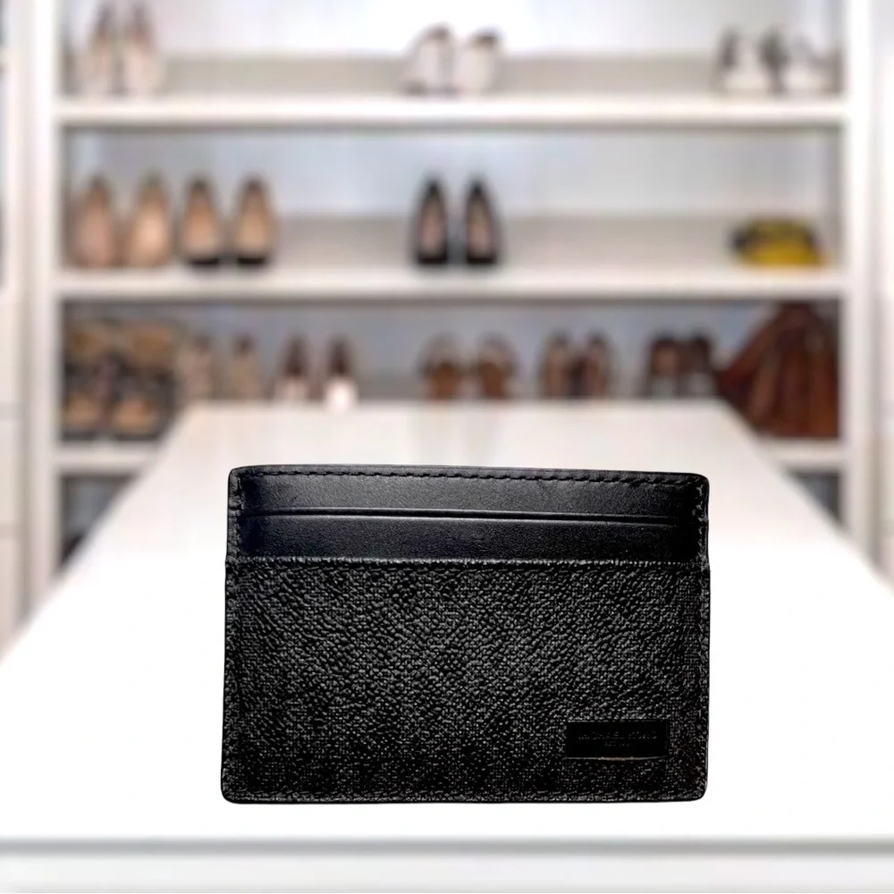Michael Kors Black Monogram Cardholder New